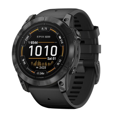 Garmin epix Pro (Gen 2) Standard Edition Smartwatch, 51-mm, Slate Gray Steel Bezel with Black Band (010-02804-20)