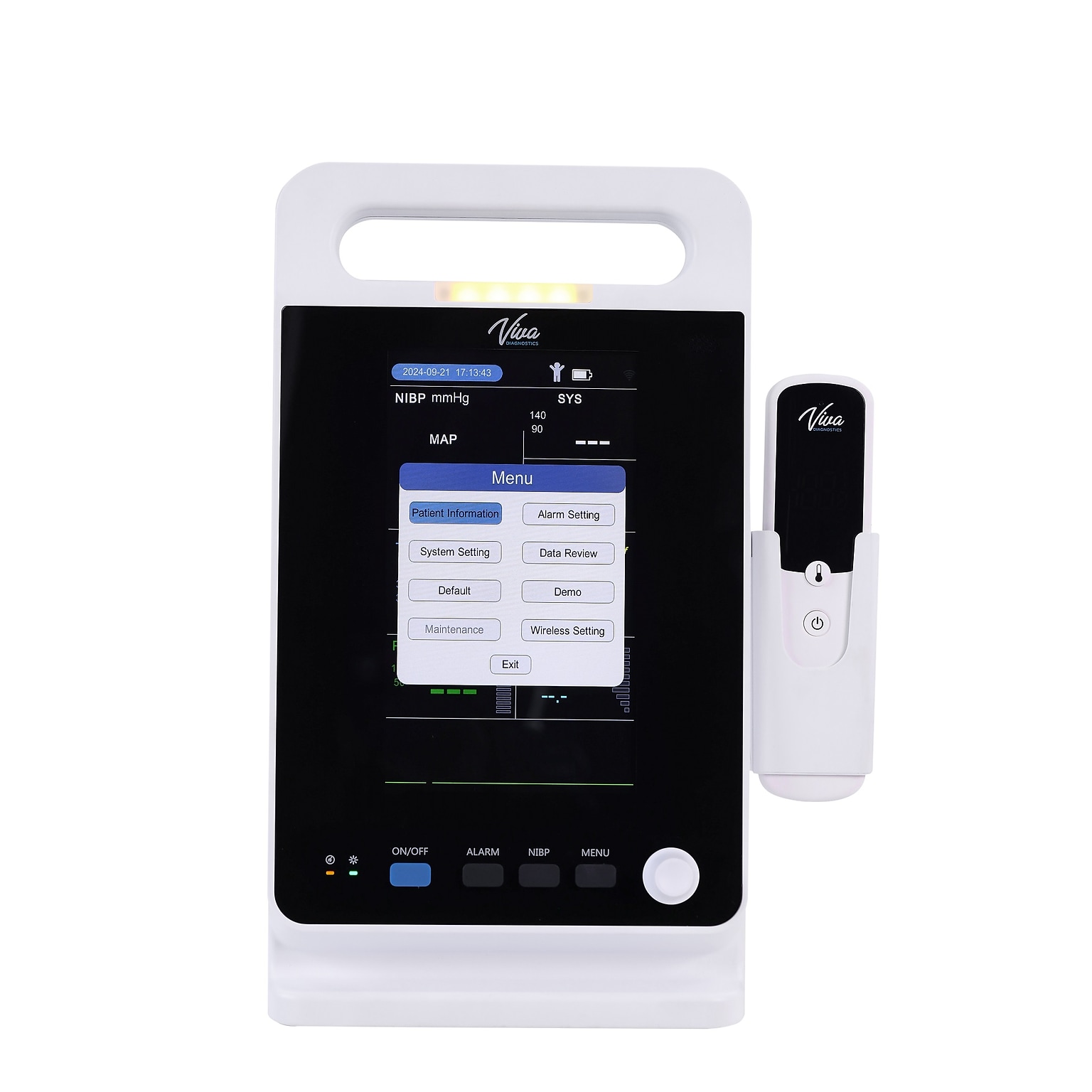 Viva Comfort Health Monitoring Device Omni Spot Vital Sign Monitor with Thermometer, White (ADI913-M-1-MK)