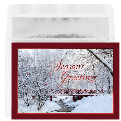 Custom Winter Serenity Cards, with Envelopes, 7 7/8 x 5 5/8 Holiday Card, 25 Cards per Set