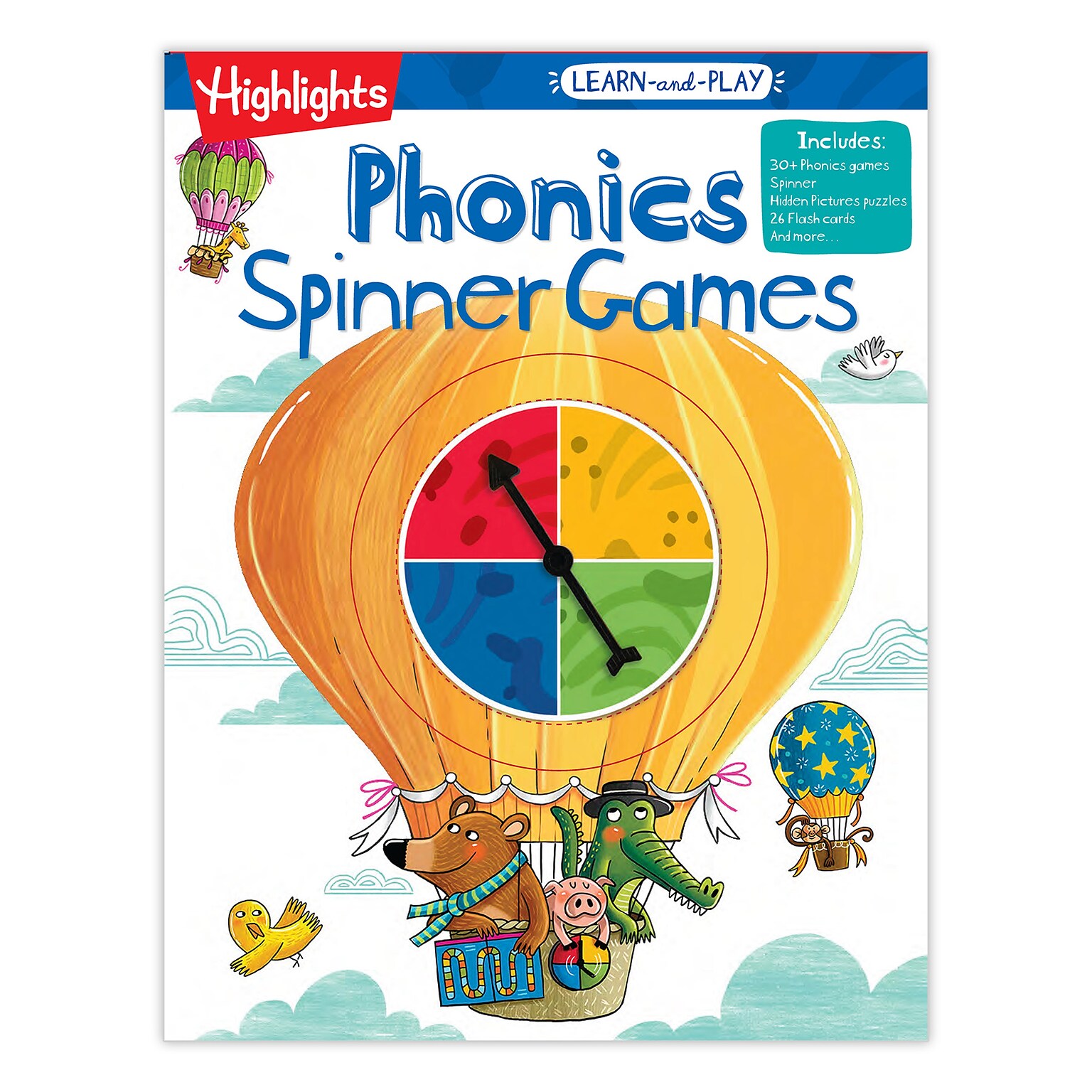 Highlights Learn-and-Play Phonics Spinner Games (HFC9781644728338)