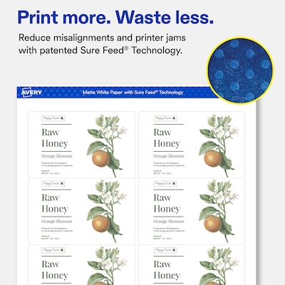Avery Rectangle Laser/Inkjet Multipurpose Labels, White, 8 Labels/Sheet, 50 Sheets/Pack (19479311276)