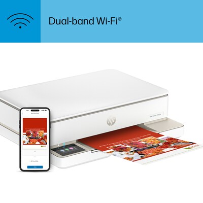 HP Envy 6155e Wireless All-in-One Color Inkjet Printer, Scanner, Copier, Best for Home, 3 months FREE ink with HP+ (714L5A)