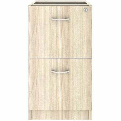 Lorell Essentials 2-Drawer Fixed Pedestal File Cabinet, Letter/Legal Size, Modern Elm (LLR66332)