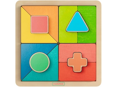 Flash Furniture Bright Beginnings Geometric Shape Building STEM Puzzle Board (MK-MK00606-GG)