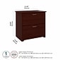 Bush Furniture Cabot Lateral File Cabinet, Harvest Cherry (WC31480)