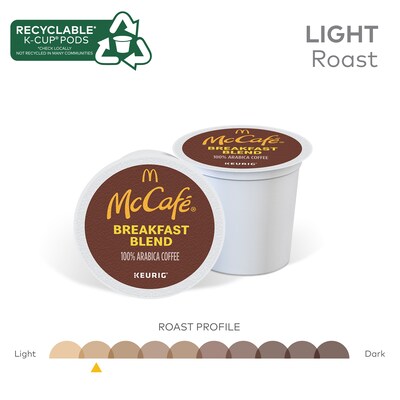 McCafe Breakfast Blend Coffee Keurig® K-Cup® Pods, Light Roast, 24 Pods/Box (5000358127)