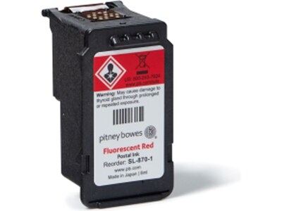 Pitney Bowes SL-870-1 Red Standard Yield Ink Cartridge