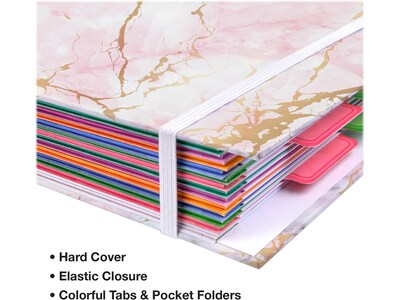 Global Printed Products 8.5" x 11" Budget Planner & Monthly Bill Organizer, Paperboard Cover, Pink/White (GPP-0073A)