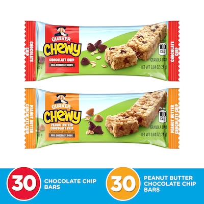 Quaker Chewy Granola Bar Variety Pack, 0.84 oz., 60 Bars/Box (220-00434)