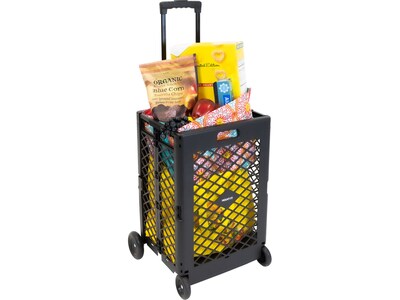 Mount-It! Mixed Materials Mobile Utility Cart, Black (MI-906)