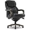 La-Z-Boy Delano Ergonomic Leather Executive Big & Tall Chair, 400 lb. Capacity, Jet Black/Gray (CHR1
