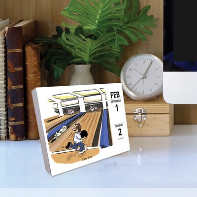 2025 Willow Creek Cat Cartoon-A-Day by Jonny Hawkins 6" x 5.5" Day-to-Day Calendar, Multicolor (40713)