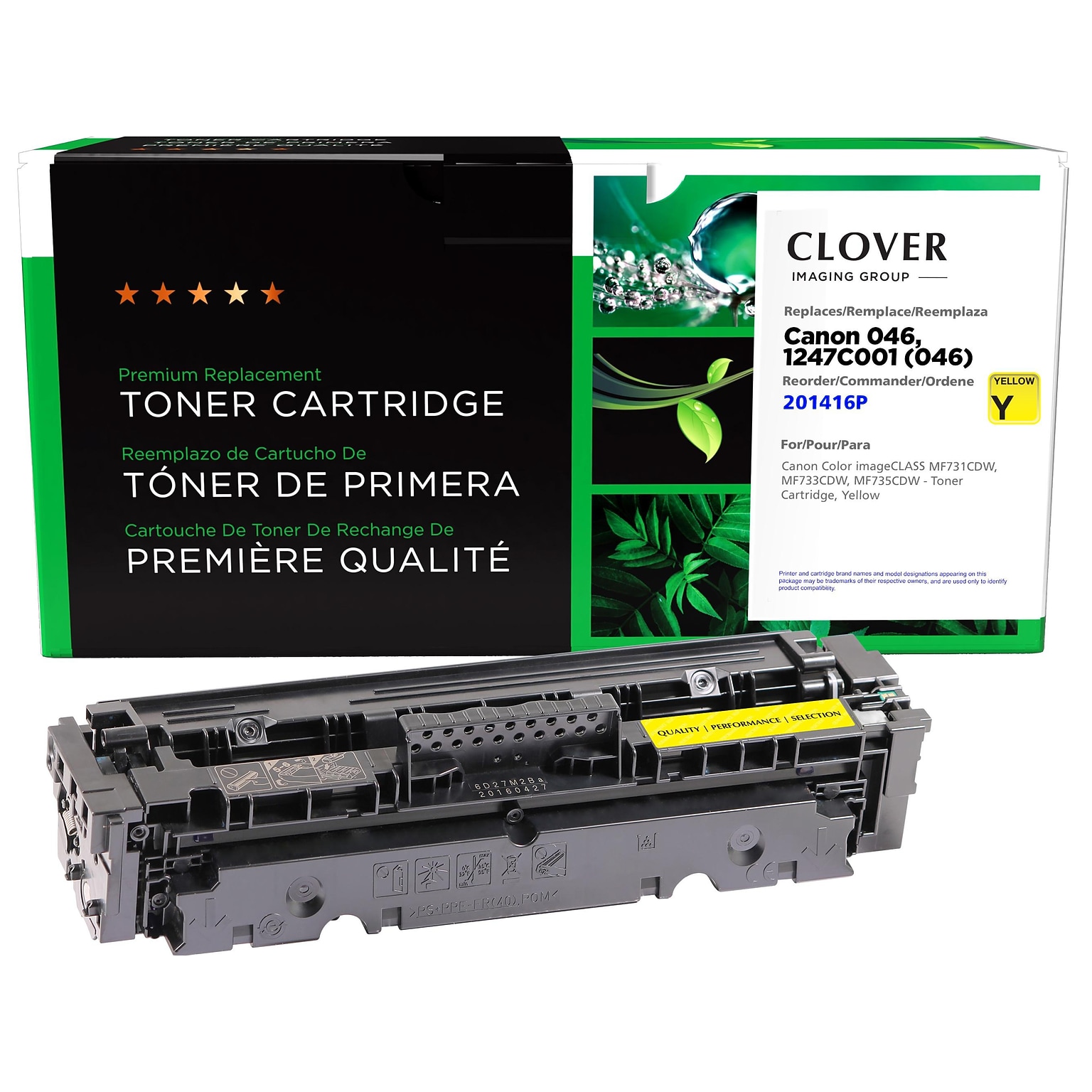 Clover Imaging Group Remanufactured Yellow Standard Yield Toner Cartridge Replacement for Canon 046 (1247C001)