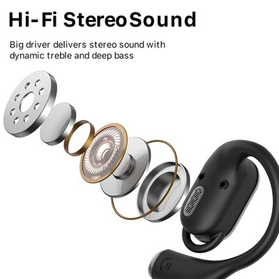MyBat Aria Open Ear True Wireless Headphones, Black (BTK007001)