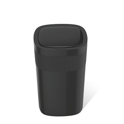 Nine Stars Stainless Steel Touch Tap & Motion Sensor Trash Can, 13.2 Gallon, Black (DZT-50-36BK)