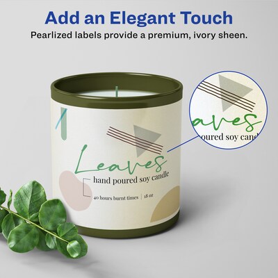 Avery Pearlized Ivory Rectangle Multipurpose Labels, 11 x 4.25, Ivory, 200/Box (94266)