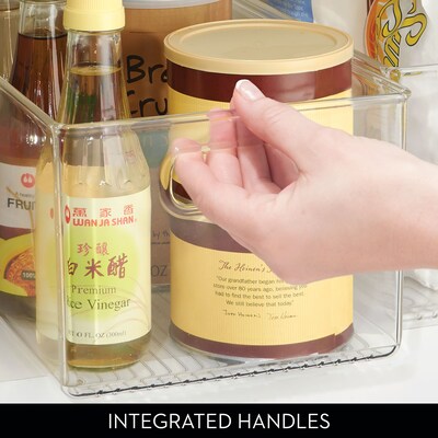 iDesign Pantry Organizer Bins with Handles - Storage Bins Organization - Ideal for Cabinets or Fridge