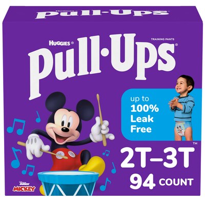 Huggies Pull-Ups Potty Training Pants, Boys 2T-3T, 94/Carton (45266)