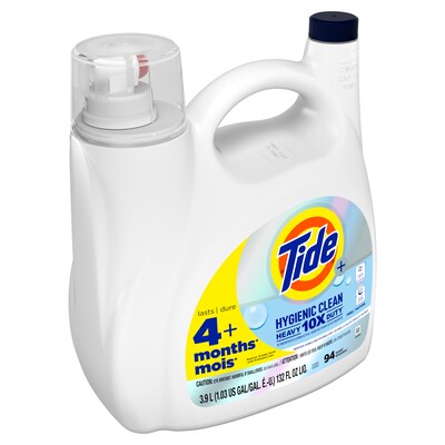 Tide Hygienic Clean HE Liquid Laundry Detergent, Unscented, 94 loads, 132 oz. (12218)