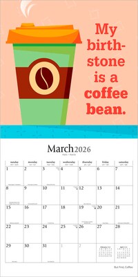2026 Brush Dance But First Coffee 12" x 12" Monthly Wall Calendar (9798330706501)