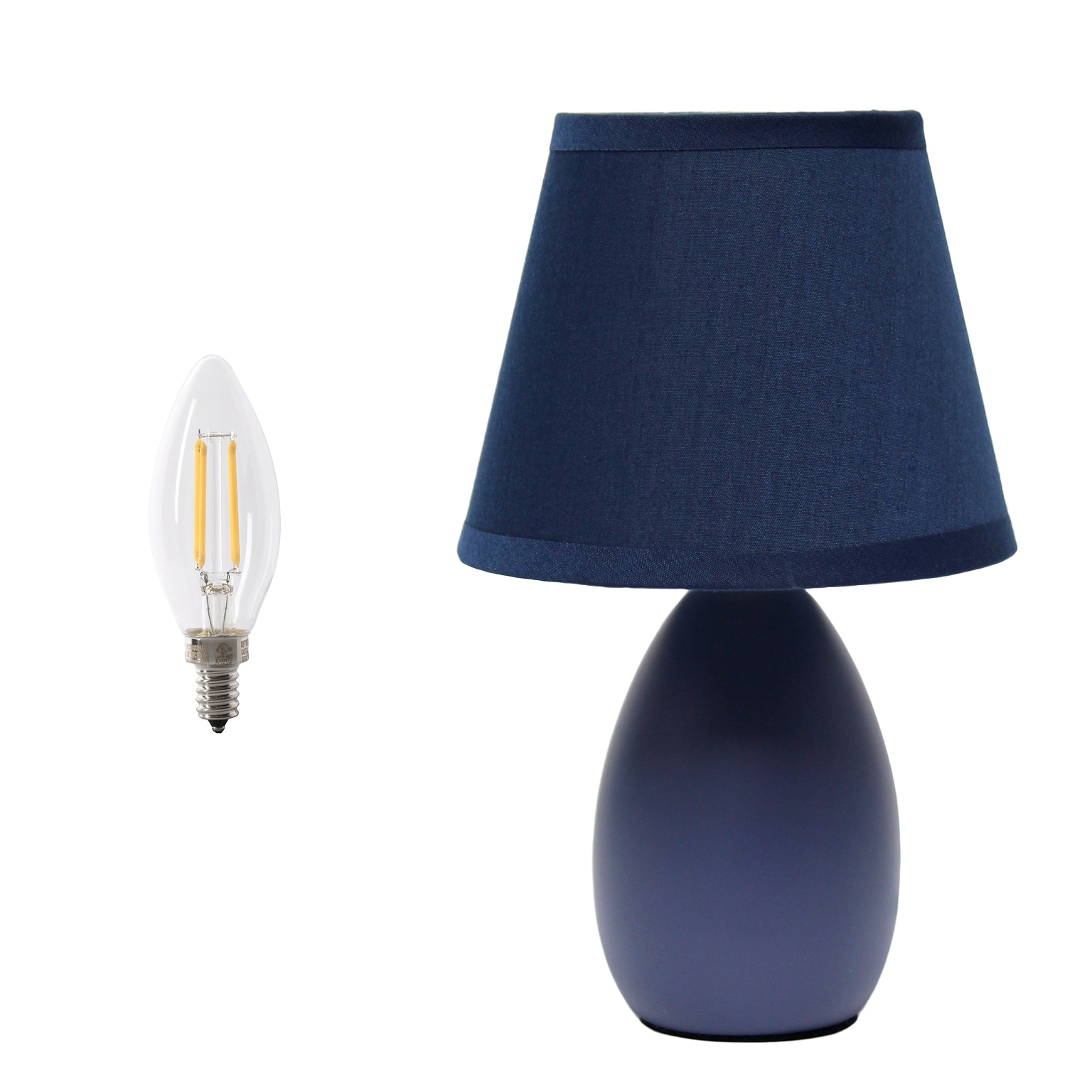 Simple Designs 9.45 LED Table Lamp, Blue (LT2009-BLU-LB)