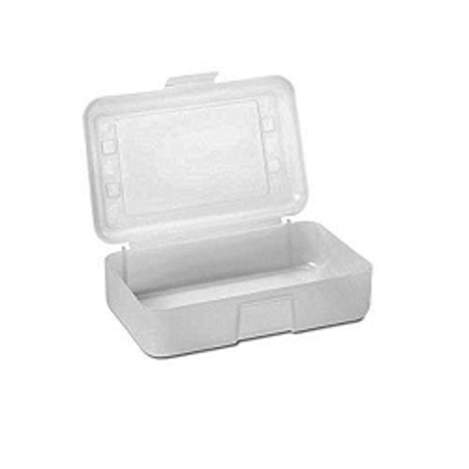 Clear Polypropylene Pencil Box With Lid, Clear, 8 1/2 X 5 1/2 X 2 1/2