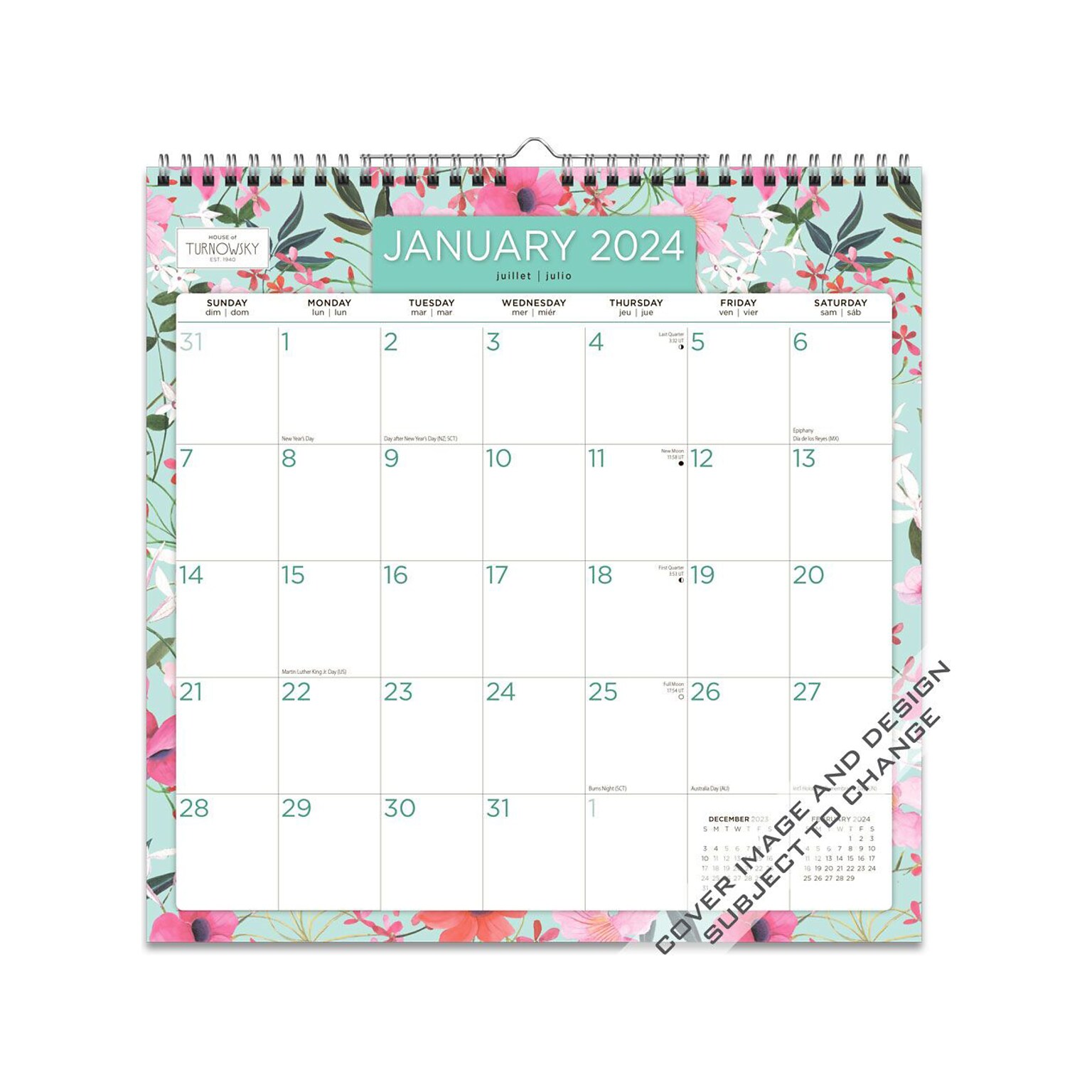 2024 BrownTrout House of Turnowsky Flower Shop 12" x 12" Monthly Wall