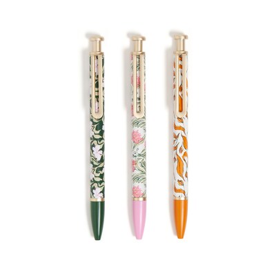 U Brands Monterey Retractable Pens Pen, Bold Point, 1.0mm, Black Ink, 3/Pack (7458U04-24)