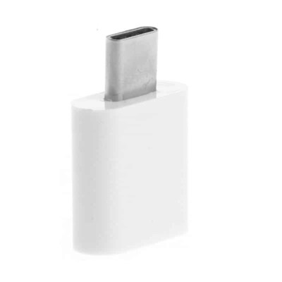 4XEM USB-C to 8-Pin Lightning Adapter, Male to Female, White (4XUSBCM8PINFW)
