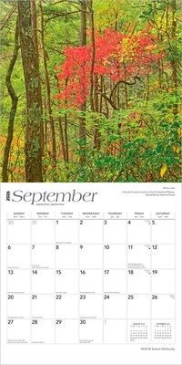 2026 BrownTrout Kentucky Wild & Scenic 12" x 12" Monthly Wall Calendar (9798330704040)