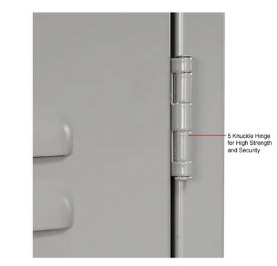 Global Industrial Capital 6-Tier 18-Door Box Locker, 36"W x 12"D x 78"H, Gray (652155GY)