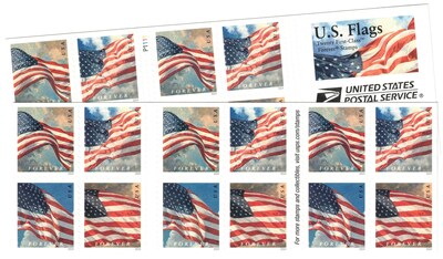 USPS U.S. Flag Forever 20 Postage Stamps (FOREVER-FLAG20)