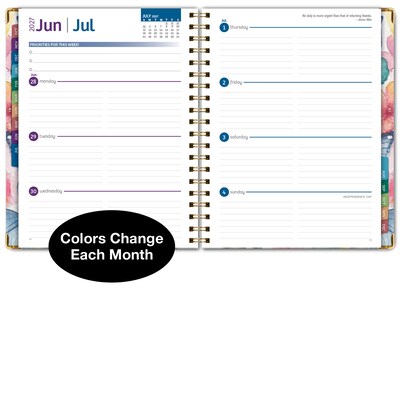 2027 Excello Brands Fashion Planner 8.5" x 11" Calendar Year Weekly & Monthly, Hardcover, Watercolor Butterflies