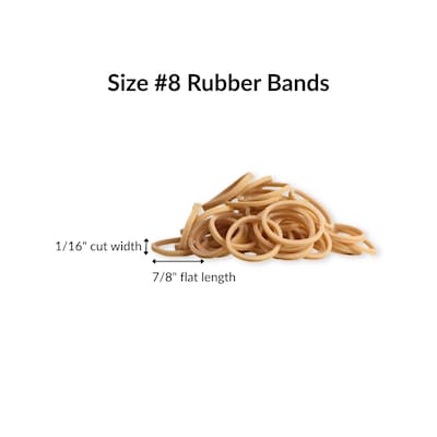 Alliance Sterling Multi-Purpose #8 Rubber Bands, 7/8" x 1/16", 7100/Pack (24085)