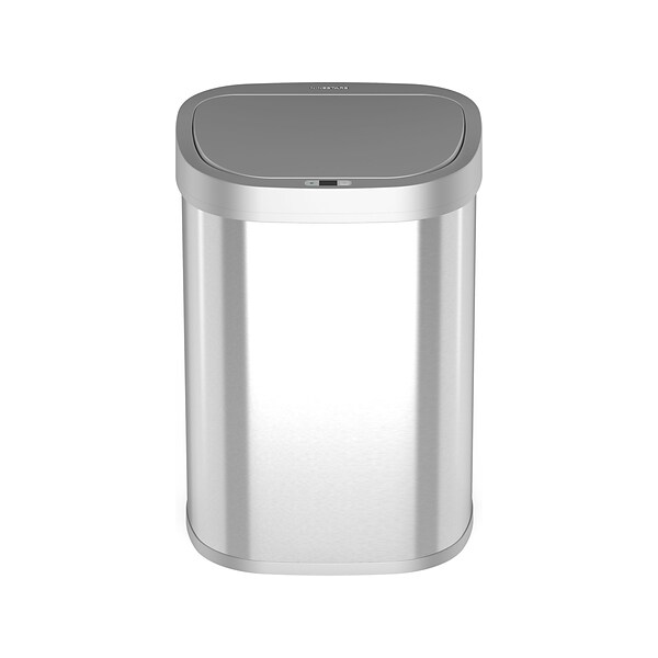 Nine Stars Stainless Steel Sensor Trash Can, 21.1-Gallon, Silver