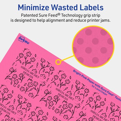 Avery Hemp Arched Laser/Inkjet Multipurpose Labels, 3" x 2-1/4", Off-White (720/Box)