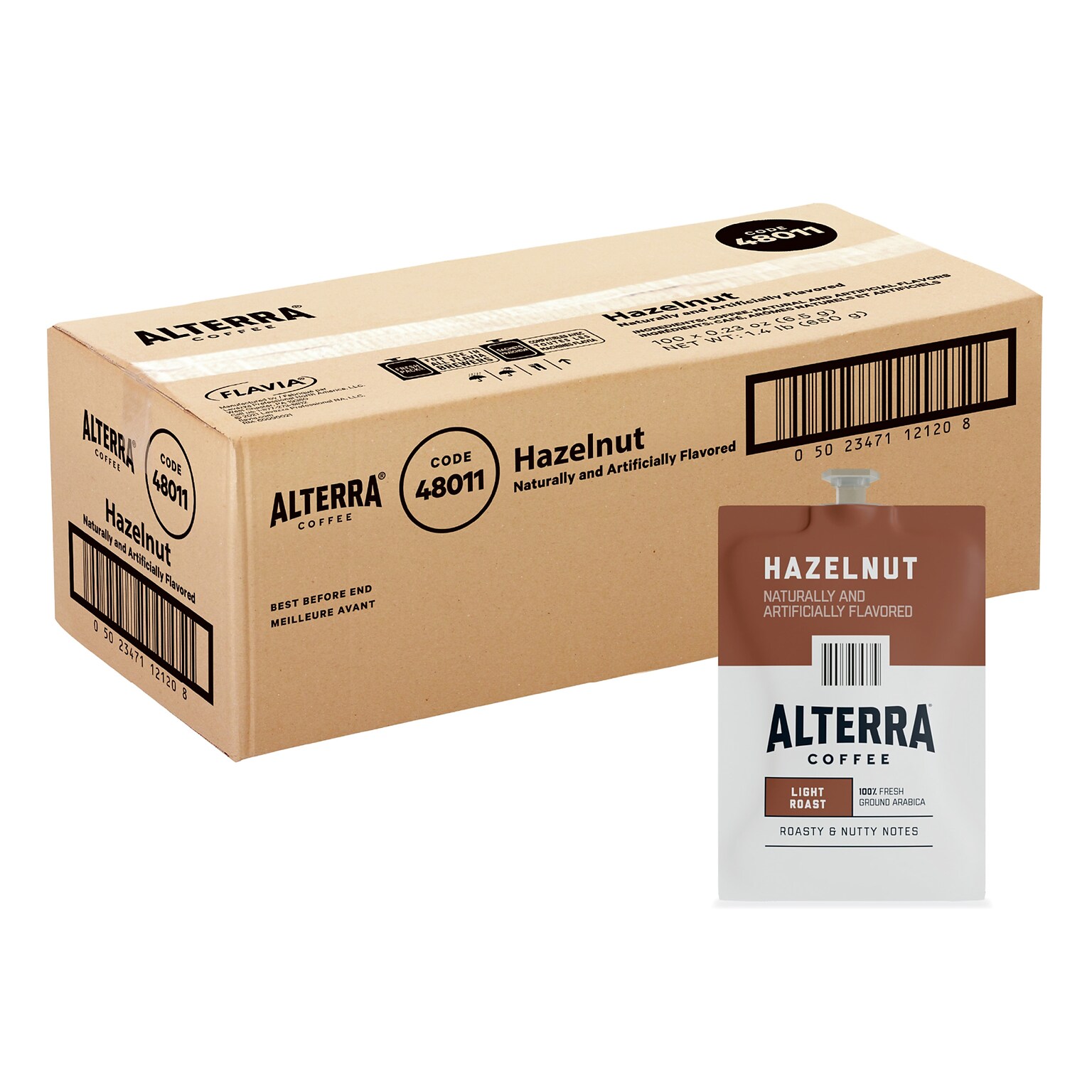 Alterra Hazelnut Coffee Flavia Freshpacks, Medium Roast, 100/Carton (MDRA185)