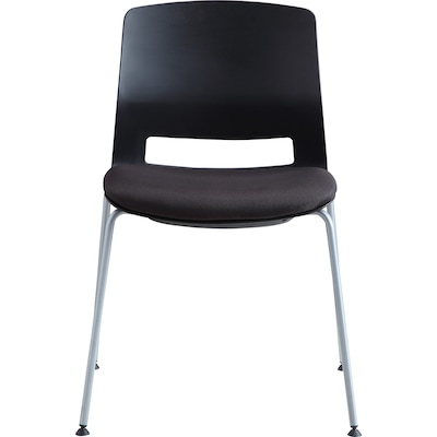 Lorell Arctic Series Stack Chairs, Black, 2/Carton (LLR42948)