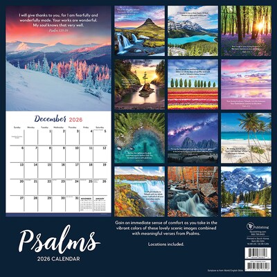 2026 TF Publishing Psalms 12" x 12" Monthly Wall Calendar (26-1024)