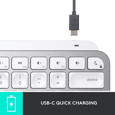 Logitech MX Keys Mini for Mac Wireless Ergonomic Keyboard, Pale Gray (920-010389)