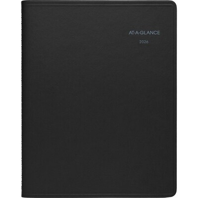 2026 AT-A-GLANCE QuickNotes 8.25" x 11" Monthly Planner, Faux Leather Cover, Black (76-06-05-26)