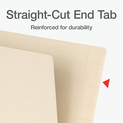 Pendaflex End Tab File Folder, Straight Cut, Letter Size, Manila, 50/Box (1007069)