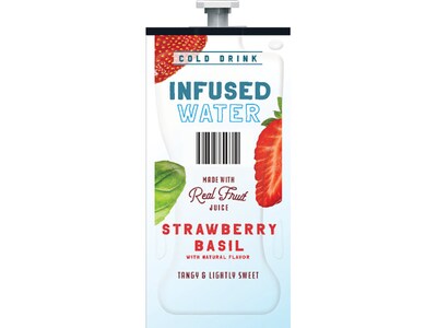 Lavazza Strawberry Basil Infused Water, Flavia Freshpacks, 100/Carton (48053)