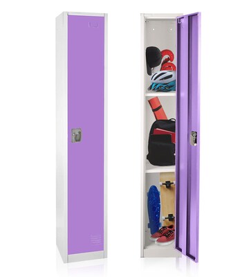 AdirOffice 72  Single Tier Key Lock Purple Steel Storage Locker (629-201-PUR)