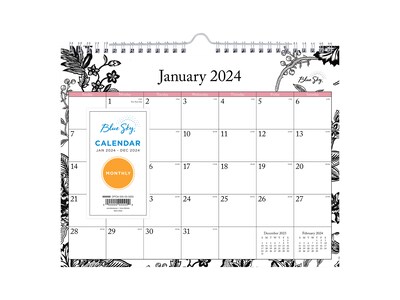 2024 Blue Sky Analeis 11 x 8.75 Monthly Wall Calendar (100028-24)