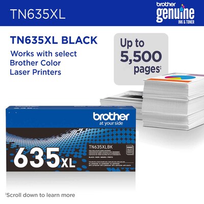 Brother TN635XL High Yield Black Toner Cartridge (TN635XLBK)