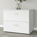 Bush Business Furniture Studio A 2-Drawer Lateral File Cabinet, Locking, Letter/Legal, White, 36 (S