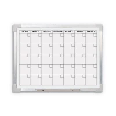 Flipside Magnetic Dry-Erase Calendar Whiteboard, Aluminum Frame, 18 x 24 (17302)