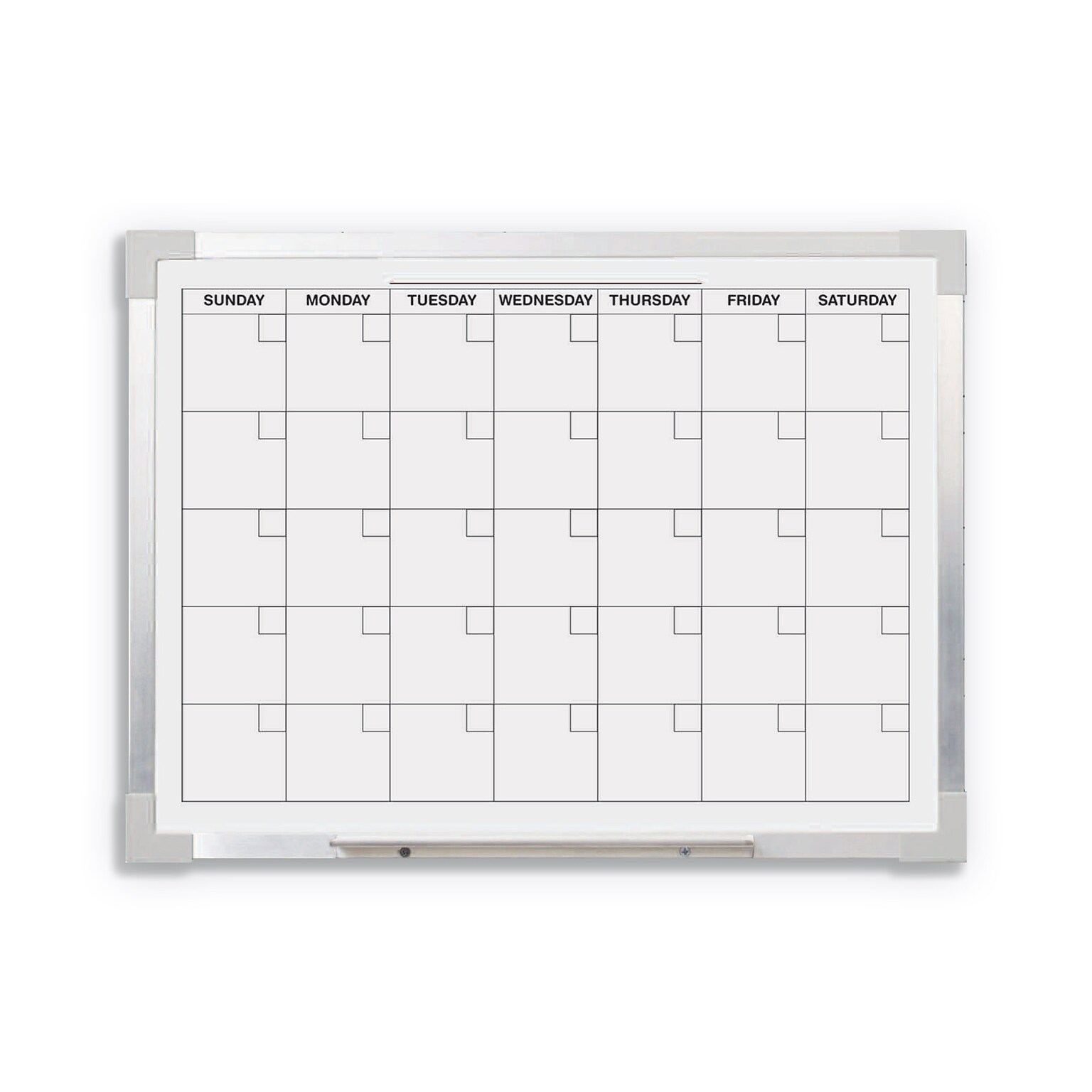 Flipside Magnetic Dry-Erase Calendar Whiteboard, Aluminum Frame, 18 x 24 (17302)