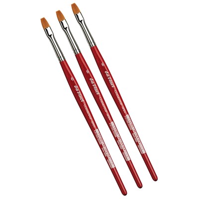 da Vinci COSMOTOP-SPIN Watercolor Synthetic Bristle, Flat Brush, 3/Pack (DVXVA58806-3)